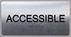 ACCESSIBLE  Silver-Tactile Touch Braille  - The Sensation line Signage
