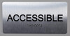 ACCESSIBLE  Silver-Tactile Touch Braille  - The Sensation line Safety Sign