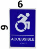 Accessible -with Braille and Raised Letters  - The Sensation Line Sign