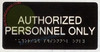 AUTHORIZED PERSONNEL ONLY  Braille  with Raised Tactile Graphics and Letters -The Sensation line