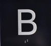 B Elevator Jamb Plate  With Braille And Raised Number-Elevator Floor Number - The Sensation Line Sign