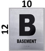 Basement Floor Number - Tactile Touch Braille  - The Sensation line Commerical Sign