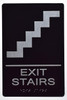 Black Floor number  -Tactile Graphics Grade 2 Braille Text with raised letters aluminum, Safety  for Office, school Hospital, Apartment BLACK (Basement )