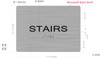 Black Floor number  -Tactile Graphics Grade 2 Braille Text with raised letters aluminum, Safety  for Office, school Hospital, Apartment BLACK (Stairs) Signage