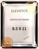 Elevator Certificate Frame Commercials Frame