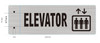Elevator Sign - Aluminum, Silver, - The Hallway Line