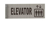 Elevator SIGNAGE - Aluminum, Silver, - The Hallway Line
