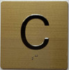 C Elevator Jamb Plate SIGNAGE With Braille and raised number-Elevator CELLAR floor number SIGNAGE - The sensation line