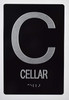 Cellar Floor Number Braille Sign With Raised Tactile Graphics And Letters - The Sensation Line