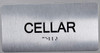 Cellar Floor Number Commercial Sign Silver-Tactile Touch Braille Commercial Sign - The Sensation line