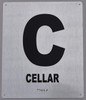 Cellar Floor Number Commercial Sign- Tactile Touch Braille Commercial Sign - The Sensation line