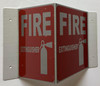 Corridor Fire extinguisher  Compliance Sign-Fire extinguisher Hallway  Compliance Sign -le couloir Line
