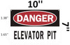 Danger Elevator Pit Signage