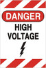 Danger High Voltage  Safety Sign