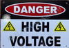Danger High Voltage Sign With Symbol