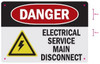 Danger:Electrical Service Main Disconnect Sign