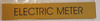 Electric Meter Room Gold Signage