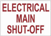Electrical Main Shut-Off Label Decal Sticker -