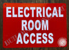 Electrical Room Access Sign