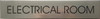 Electrical Room Signage -Delicato Line
