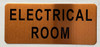 ELECTRICAL ROOM  Safety Sign - The Gold Mountain Line