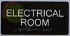ELECTRICAL ROOM  Braille  with Raised Tactile Graphics and Letters -The Sensation line