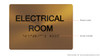 Electrical Room  Safety Sign -Gold The Sensation line