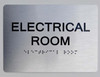 Electrical Room  Safety Sign -Tactile Touch Braille  Safety Sign - The Sensation line