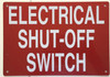 Electrical Shut Off Switch  Safety Sign