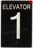 ELEVATOR 1 SIGN Tactile Touch Braille Sign - The Sensation line