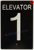 ELEVATOR 1  Safety Sign Tactile Touch Braille  Safety Sign - The Sensation line