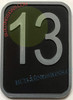 ELEVATOR 13TH FLOOR Signage- ELEVATOR JAMB PLATE 13TH FLOOR Signage -THE IRON LINE