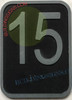 ELEVATOR 15TH FLOOR SIGN- ELEVATOR JAMB PLATE 15TH FLOOR SIGN -THE IRON LINE