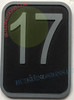 ELEVATOR 17TH FLOOR  Safety Sign- ELEVATOR JAMB PLATE 17TH FLOOR  Safety Sign -THE IRON LINE