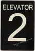 ELEVATOR 2  Safety Sign Tactile Touch Braille  Safety Sign - The Sensation line