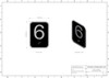 ELEVATOR 6TH FLOOR NUMBER SIGN- ELEVATOR JAMB PLATE 6TH FLOOR NUMBER SIGN -THE IRON LINE