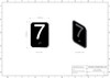 ELEVATOR 7TH FLOOR NUMBER SIGN- ELEVATOR JAMB PLATE 7TH FLOOR NUMBER SIGN -THE IRON LINE