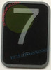 ELEVATOR 7TH FLOOR NUMBER  Safety Sign- ELEVATOR JAMB PLATE 7TH FLOOR NUMBER  Safety Sign -THE IRON LINE