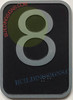 ELEVATOR 8TH FLOOR NUMBER Signage- ELEVATOR JAMB PLATE 8TH FLOOR NUMBER Signage -THE IRON LINE