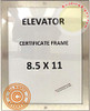 Elevator Certificate  Wall Frame
