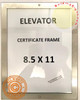 Elevator Certificate Safety Frame