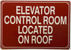 ELEVATOR CONTROL ROOM LOCATED ON ROOF