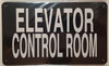 Elevator Control Room Sign