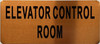 ELEVATOR CONTROL ROOM  Safety Sign - The Gold Mountain Line
