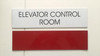 Elevator Control Room Signage