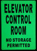 ELEVATOR CONTROL ROOM  GLOW IN THE DARK
