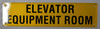 Elevator Equipment Room Signage