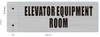 Elevator Equipment Room Sign -Two-Sided/Double Sided Projecting, Corridor and Hallway Sign -The Hallway Line