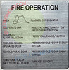 ELEVATOR FIRE OPERATION  Safety Sign