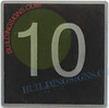 ELEVATOR FLOOR NUMBER 10 - ELEVATOR JAMB PLATE FLOOR 10  -THE IRON LINE